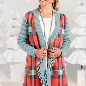 Matilda Jane Steadfast Sweater Cardigan - Plaid
